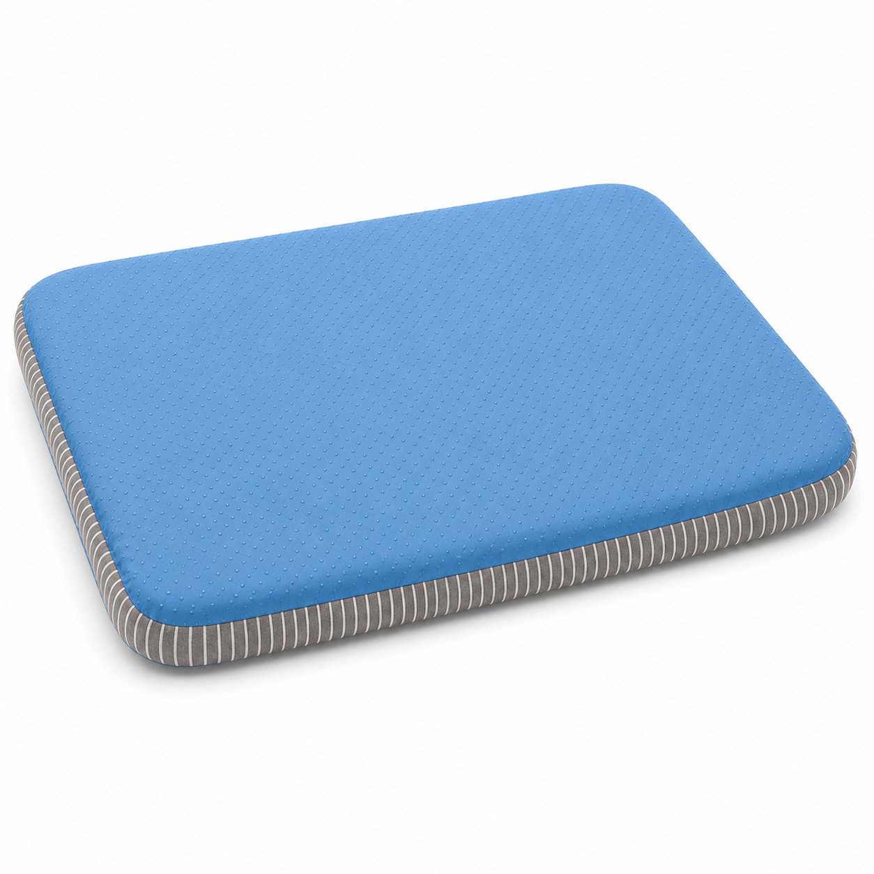 Underside view of the Arctic Blue CanisCool cooling bed showing the base